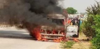 Fire in Scorpio Car