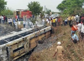 Bus Fire in Karnataka