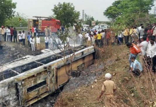 Bus Fire in Karnataka