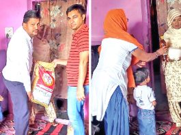 साध-संगत ने जरूरतमंद परिवार को किया राशन वितरित Ration Distribution