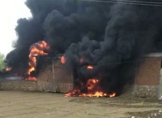 Fire in Warehouse