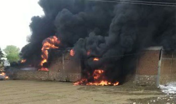 Fire in Warehouse