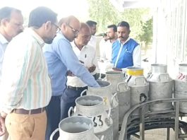 दूध की सरकारी सप्लाई के सबसे बड़े सेंटर सरस डेयरी से लिए घी के नमूने, दूध की रेंडमली जांच