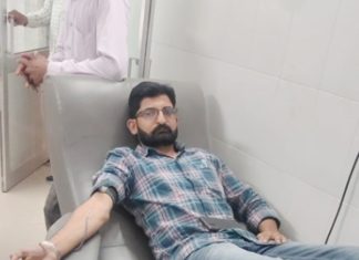 donating blood to dengue victim