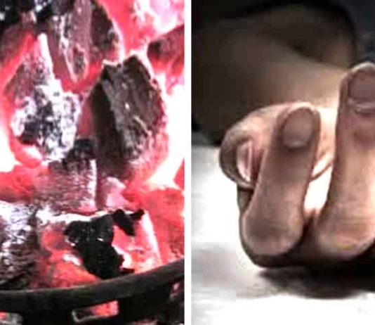 कमरे में रात्रि को अंगीठी जलाकर सोये दंपति की दम घुटने से मौत