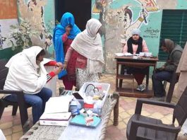 दो दिवसीय स्वास्थ्य शिविर में 171 लोगो की हुई जांच