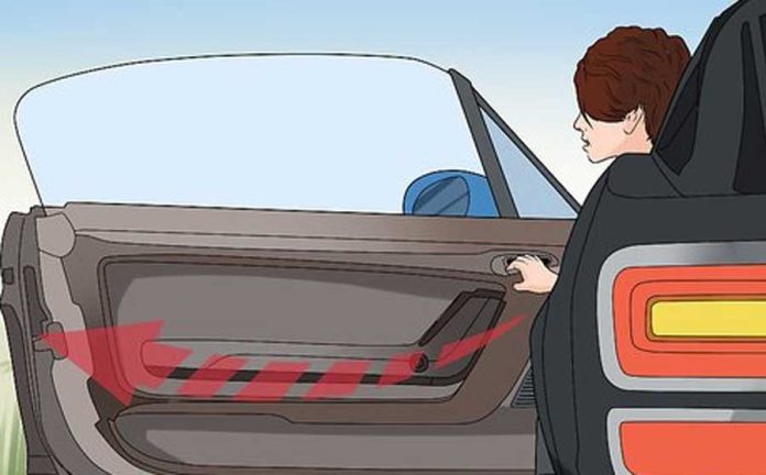 Woman jumps from moving car