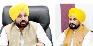 Bhagwant Mann and Charanjit Singh Channi