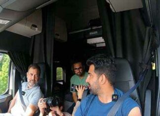 राहुल गांधी ने अमेरिका में की ट्रक की सवारी Rahul Gandhi