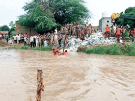 चार तटबंधों पर डटी डेरा सच्चा सौदा की ‘फौज’ Sirsa Flood