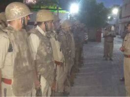 ज्ञानवापी प्रकरण: कैराना में एएसपी ने निकाला पैदल मार्च Gyanvapi Case