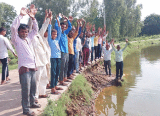 तालाब ओवरफ्लो होने के कारण लिंकमार्ग में कटाव Miranpur News