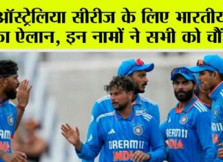 Team India Squad Against Australia