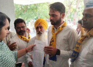 आप नेता संजयसिंह की गिरफ्तारी का विरोध, किया प्रदर्शन Hanumangarh News