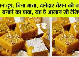 Easy Besan Barfi Recipe