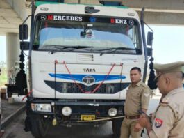 पुलिस ने ट्रकों के खिलाफ चलाया अभियान, काटे चालान Kairana News