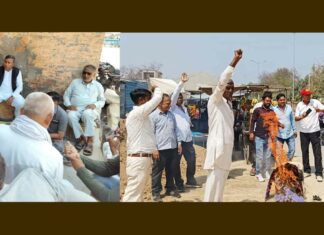 Protest Arrest of Arvind Kejriwal: ‘आप’ ने कांग्रेस के साथ मिलकर अरविंद केजरीवाल की गिरफ्तारी का किया विरोध Bhiwani News