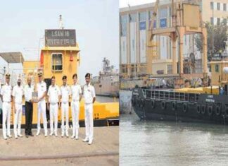 गोला बारूद और टारपीडो ले जाने वाली बार्ज नौका नौसेना के बेड़े में शामिल New Delhi