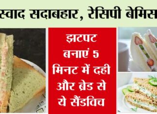 Curd Sandwich Recipe: