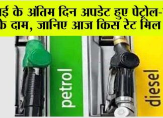 Petrol Diesel Price: मई के अंतिम दिन अपडेट हुए पेट्रोल-डीजल के दाम, जानिए आज किस रेट मिल रहा… Petrol Diesel Price