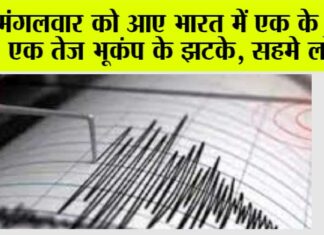 Earthquake: भारत में एक के बाद एक तेज भूकंप के झटके, सहमे लोग Earthquake