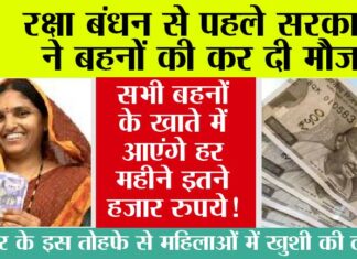 Government Schemes: रक्षाबंधन से पहले सरकार ने महिलाओं की कर दी मौज, मिलेंगे इतने हजार रुपये! Government Schemes