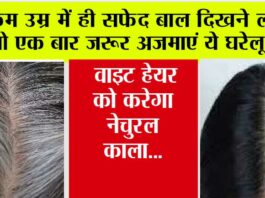 White Hair Ko Black Kaise Kare: कम उम्र में ही सफेद बाल दिखने लगे हैं, तो एक बार जरूर अजमाएं ये घरेलू उपाय, White Hair को करेगा नेचुरल काला… White Hair Ko Black Kaise Kare