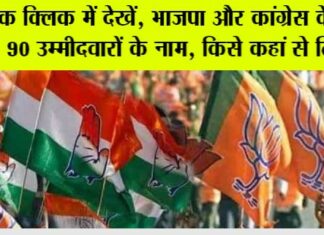 Haryana Election: एक क्लिक में देखें, भाजपा और कांग्रेस के सभी 90 उम्मीदवारों के नाम, किसे कहां से टिकट Haryana Election