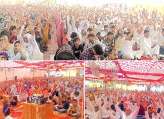 पावन महापरोपकार दिवस गुरुगद्दी नशीनी माह की खुशी में ब्लॉक स्तरीय नामचर्च का आयोजन Naamcharcha