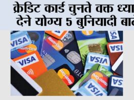 Credit Card: क्रेडिट कार्ड चुनते वक्त ध्यान देने योग्य 5 बुनियादी बातें Credit Card