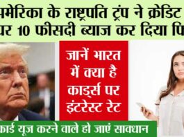 Credit Card Interest Rates: अमेरिका के राष्ट्रपति ने क्रेडिट कार्ड पर 10 फीसदी ब्याज कर दिया फिक्स, पढ़ें पूरी डिेटेल Credit Card Interest Rates