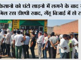 किसानो को घंटो लाइनो में लगने के बाद भी नहीं मिल रहा डीएपी खाद, गेंहू बिजाई में हो रही देरी Kaithal