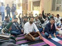 Protest Against Privatisation: निजीकरण के विरोध में कार्य बहिष्कार कर दिया धरना Hanumangarh News