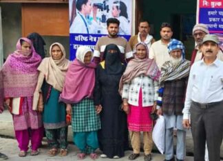 आंखों के निःशुल्क ऑपरेशन हेतु 15 मरीजों को भेजा हॉस्पिटल Kairana News