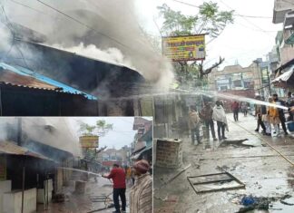Fire: शॉर्ट सर्किट से कॉपी शॉप में लगी आग, लाखों का नुकसान Kairana News