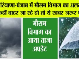 Haryana Punjab Weather Alert