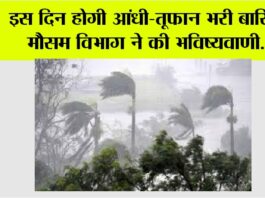Weather Update: इस दिन होगी आंधी-तूफान भरी बारिश, मौसम विभाग ने की भविष्यवाणी Weather Update