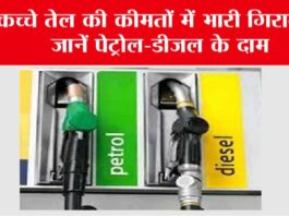 Petrol Diesel Prices: कच्चे तेल की कीमतों में भारी गिरावट, जानें पेट्रोल-डीजल के दाम Petrol Diesel Prices