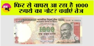 1000 Currency Notes