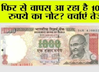 1000 Currency Notes