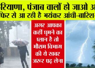 Haryana-Punjab Weather Alert