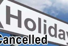 Holiday Cancelled