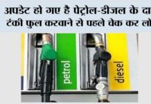 Petrol-Diesel Price Today