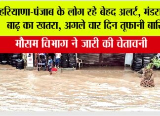 Haryana Punjab Weather Alert: हरियाणा-पंजाब के लोग रहे बेहद अलर्ट, मंडरा रहा बाढ़ का खतरा, अगले चार दिन फिर से तूफानी बारिश Haryana Punjab Weather Alert