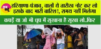 Haryana-Punjab Weather Alert: