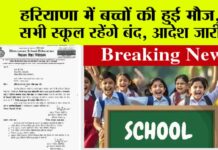 Haryana School Holidays: