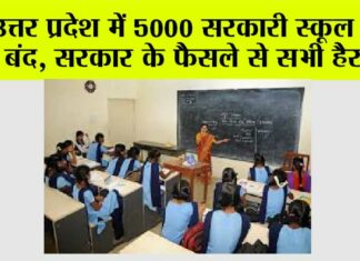 UP: उत्तर प्रदेश में 5000 सरकारी स्कूल होंगे बंद, सरकार के फैसले से सभी हैरान! देखें लिस्ट UP