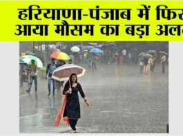 Haryana Rainfall Alert
