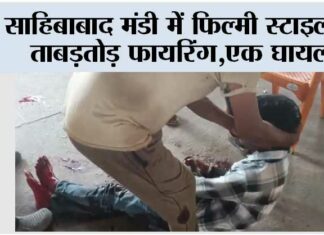 UP Crime News: साहिबाबाद मंडी में फिल्मी स्टाइल में ताबड़तोड़ फायरिंग, एक घायल UP Crime News
