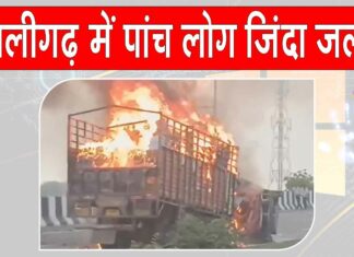 Aligarh Highway Accident: अलीगढ़ नेशनल हाईवे पर कैंटर और कार की टक्कर में 5 लोग जिंदा जले Aligarh News